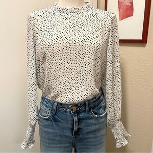 Polka Dot Long Sleeve Blouse